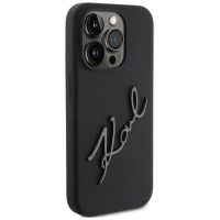 Karl Lagerfeld Silicone Karl Script case for iPhone 15 Pro - black