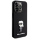 Karl Lagerfeld Silicone Ikonik Metal Pin case for iPhone 15 Pro - black