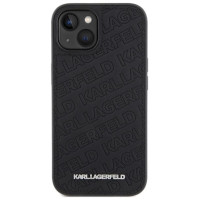 Karl Lagerfeld Quilted K Pattern case for iPhone 15 - black