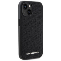 Karl Lagerfeld Quilted K Pattern case for iPhone 15 - black