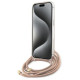 Guess Crossbody Cord 4G Print case for iPhone 15 Pro Max - pink