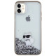 Karl Lagerfeld Liquid Glitter Choupette case for iPhone 11 / Xr - transparent