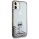 Karl Lagerfeld Liquid Glitter Choupette case for iPhone 11 / Xr - transparent