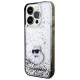 Karl Lagerfeld Liquid Glitter Choupette case for iPhone 14 Pro - transparent