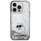 Karl Lagerfeld Liquid Glitter Choupette case for iPhone 14 Pro - transparent