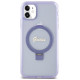 Guess Ring Stand Script Glitter MagSafe case for iPhone 11 / Xr - purple