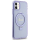 Guess Ring Stand Script Glitter MagSafe case for iPhone 11 / Xr - purple