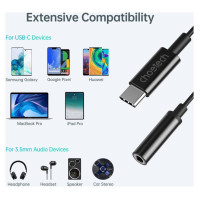 Choetech AUX003 USB-C / DC 3.5mm audio adapter - black