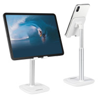 Choetech H035 aluminum stand for a phone or tablet with adjustment - white and silver
