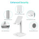 Choetech H035 aluminum stand for a phone or tablet with adjustment - white and silver