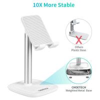 Choetech H035 aluminum stand for a phone or tablet with adjustment - white and silver