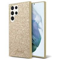 Guess Glitter Script case for Samsung Galaxy S24 Ultra - gold