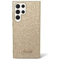 Guess Glitter Script case for Samsung Galaxy S24 Ultra - gold