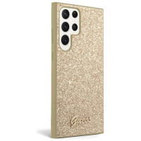 Guess Glitter Script case for Samsung Galaxy S24 Ultra - gold