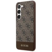 Guess 4G Stripe Collection case for Samsung Galaxy S24+ - brown