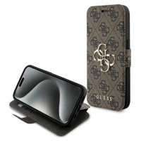 Guess 4G Metal Logo case for iPhone 15 Pro Max - brown