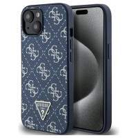 Guess 4G Triangle Metal Logo case for iPhone 15 Plus / 14 Plus - blue
