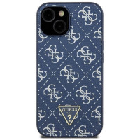 Guess 4G Triangle Metal Logo case for iPhone 15 Plus / 14 Plus - blue