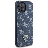 Guess 4G Triangle Metal Logo case for iPhone 15 Plus / 14 Plus - blue