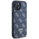 Guess 4G Triangle Metal Logo case for iPhone 15 Plus / 14 Plus - blue