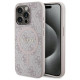 Guess 4G Collection Leather Metal Logo MagSafe Case for iPhone 14 Pro Max - Pink