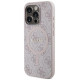 Guess 4G Collection Leather Metal Logo MagSafe Case for iPhone 14 Pro Max - Pink