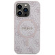 Guess 4G Collection Leather Metal Logo MagSafe Case for iPhone 14 Pro Max - Pink