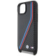 BMW M Edition Carbon Tricolor Lines & Strap case for iPhone 15 Plus / 14 Plus - black