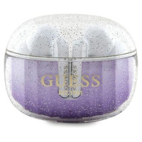 Guess Glitter Gradient TWS Bluetooth headphones with docking station - purple