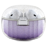 Guess Glitter Gradient TWS Bluetooth headphones with docking station - purple