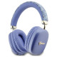 Guess GCube Metallic Script Logo Headphones - Purple