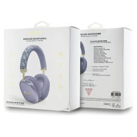 Guess GCube Metallic Script Logo Headphones - Purple