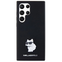 Karl Lagerfeld Silicone Choupette Metal Pin case for Samsung Galaxy S23 Ultra - black