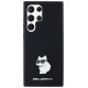 Karl Lagerfeld Silicone Choupette Metal Pin case for Samsung Galaxy S23 Ultra - black