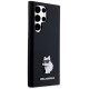 Karl Lagerfeld Silicone Choupette Metal Pin case for Samsung Galaxy S23 Ultra - black