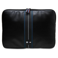 BMW Carbon & Blue Stripe sleeve for a 16" laptop - black