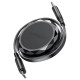 Acefast C13-03 USB-C - USB-C 60W Cable Retractable - Black
