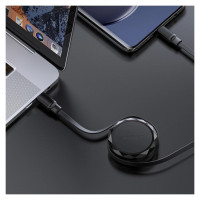 Acefast C13-03 USB-C - USB-C 60W Cable Retractable - Black
