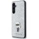 Karl Lagerfeld Fixed Glitter Ikonik Logo Metal Pin case for Samsung Galaxy A35 - silver