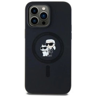 Karl Lagerfeld Silicone Karl&Choupette MagSafe case for iPhone 14 Pro - black