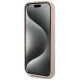 Karl Lagerfeld Leather Monogram Metal Logo case for iPhone 15 Pro - pink