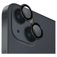 Uniq Optix Glass Aluminum Camera Lens Protector for iPhone 14 / 14 Plus Camera Lens with Applicator - Black