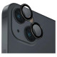 Uniq Optix Glass Aluminum Camera Lens Protector for iPhone 14 / 14 Plus Camera Lens with Applicator - Black