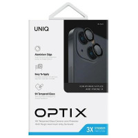 Uniq Optix Glass Aluminum Camera Lens Protector for iPhone 14 / 14 Plus Camera Lens with Applicator - Black