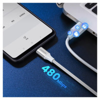 Ugreen US288 60130 USB-A / USB-C QC 3.0 3A Cable 0.5m - White