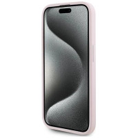 Karl Lagerfeld Diagonal Quilted Script case for iPhone 15 Pro - pink