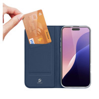Dux Ducis Skin Pro iPhone 16 Pro Max Case with Flip and Card Slot - Blue