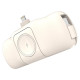 Wozinsky WF16-YLS 5000mAh 15W Lightning Mini Power Bank with Built-in USB-C Cable and Apple Watch Charger - Beige