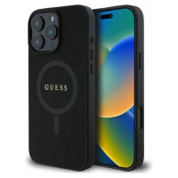 Guess Saffiano Classic Logo MagSafe iPhone 16 Pro Case - Black