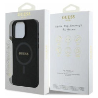 Guess Saffiano Classic Logo MagSafe iPhone 16 Pro Case - Black